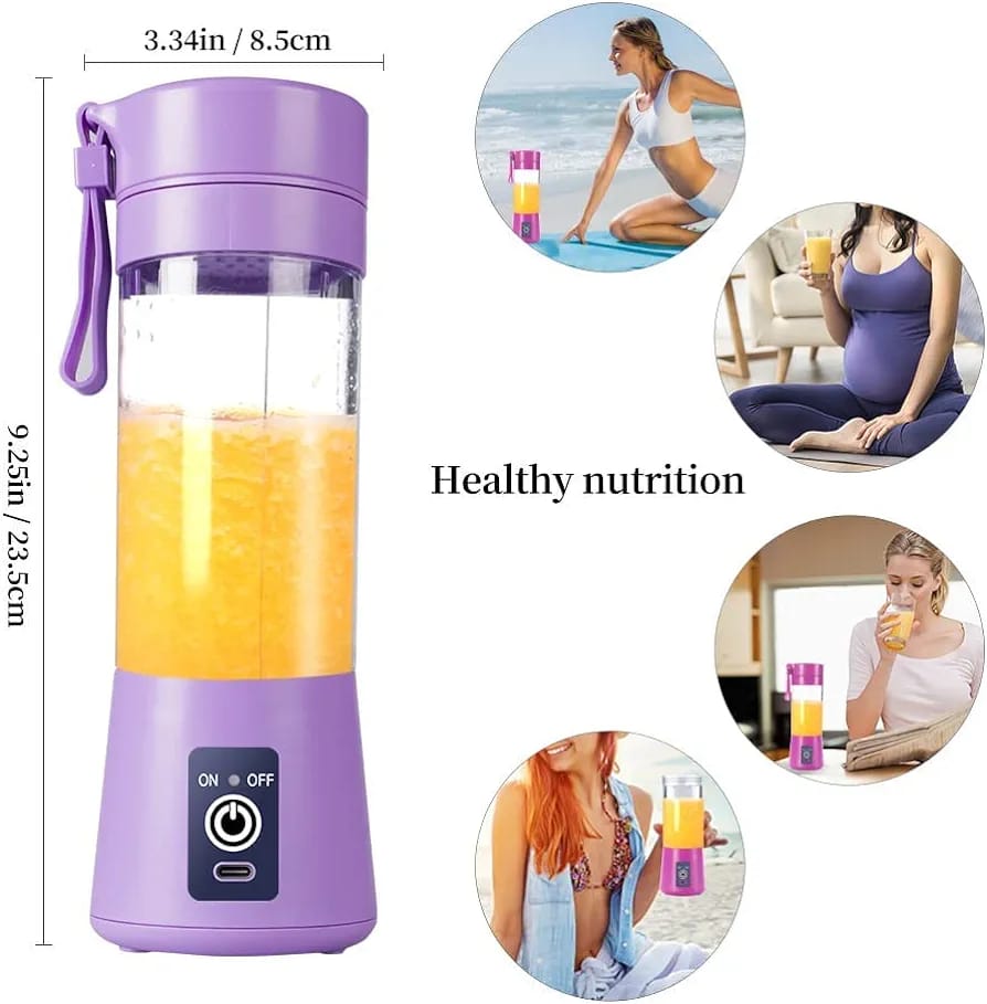 Hand juicer, Cleaning Brush Portable Juicer With Handle & Straw for Smoothie Sipper